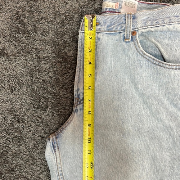 Levi’s 550 relaxed tapered high rise light blue cotton denim jeans size 12L - Picture 14 of 16
